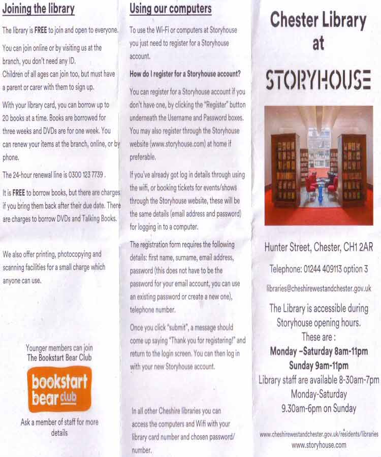 Chestertourist.com - Chester Library Events Page Three